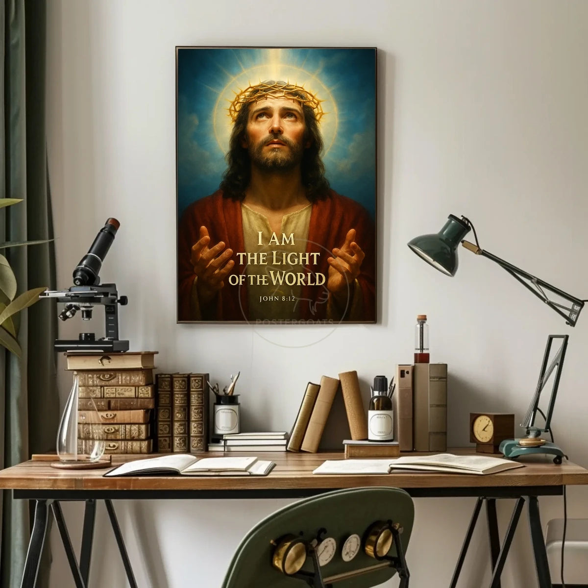 Jesus Christ Divine Light Classical Religious Artistic Poster