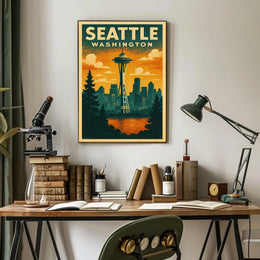 Seattle Skyline Poster