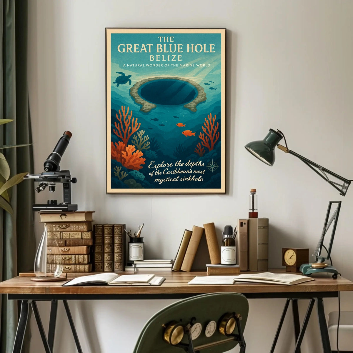 The Great Blue Hole Belize Poster