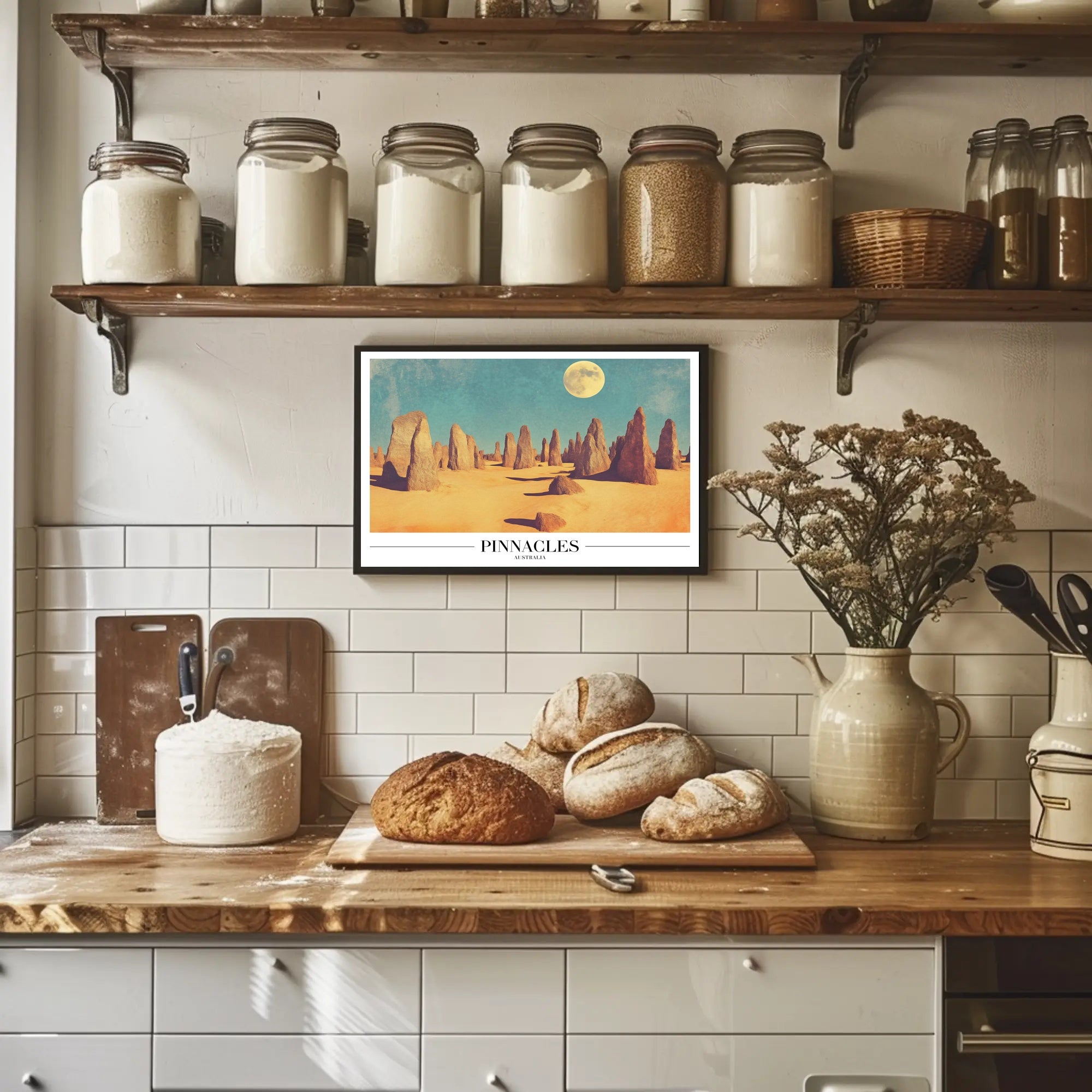 Pinnacles Desert Surreal Landscape Travel Poster