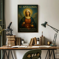 St. Apollonia Religious Veneration Art Poster - Cultural Heritage Poster PosterGoat
