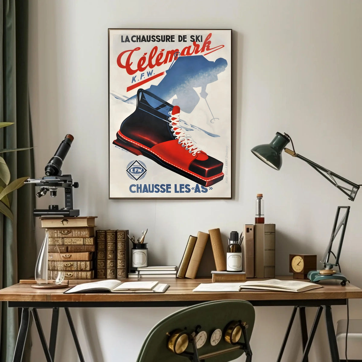 Célémark Ski Boots Advertisement Poster