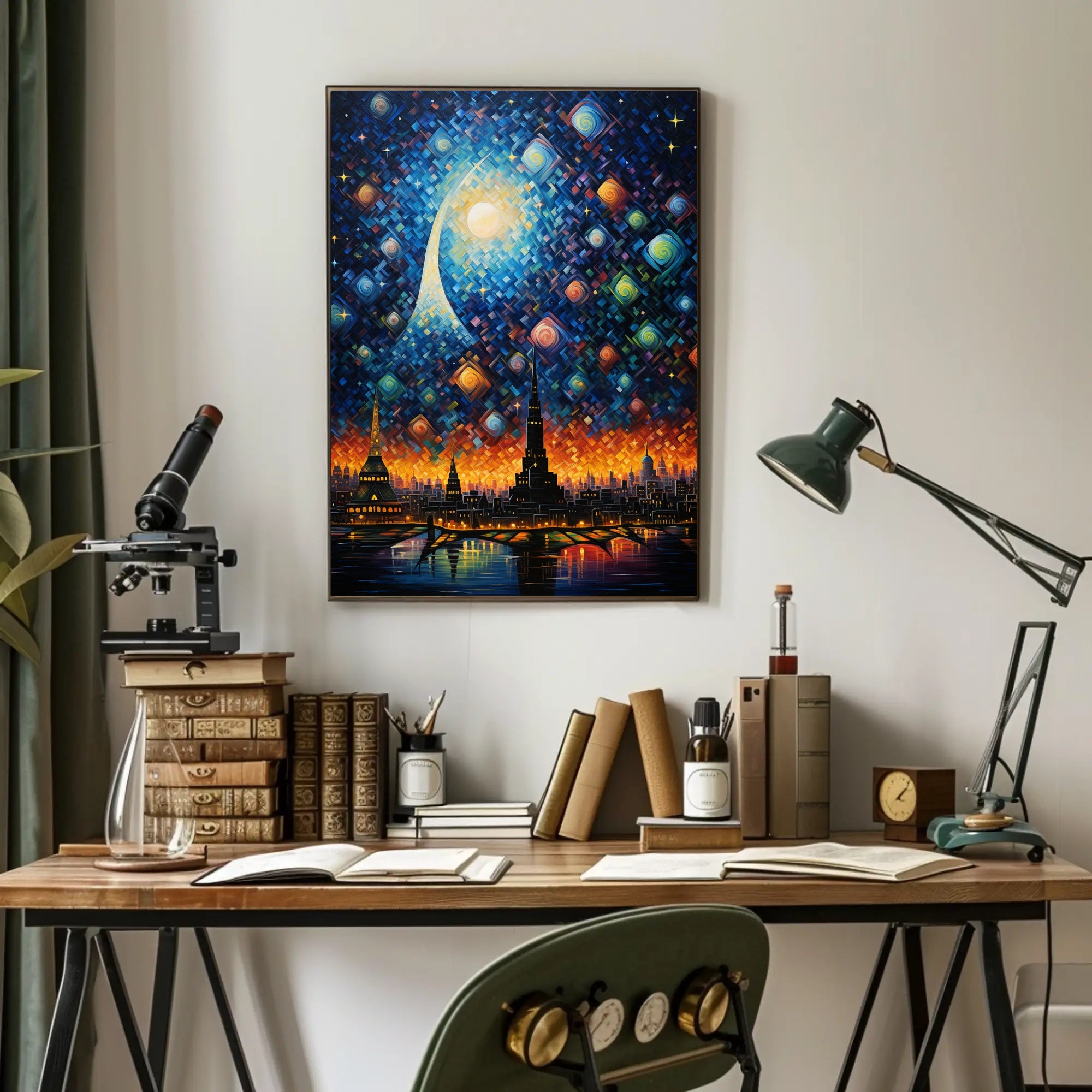 Celestial Cityscape Poster