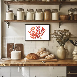 Autumn Leaves Minimalist Art Poster for Home Decor
