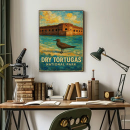Dry Tortugas National Park Vintage Wanderlust Poster