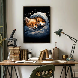 Cozy Fox Companions Poster
