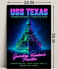 USS Texas A Legacy of Valor Poster PosterGoat