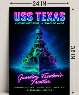 USS Texas A Legacy of Valor Poster PosterGoat