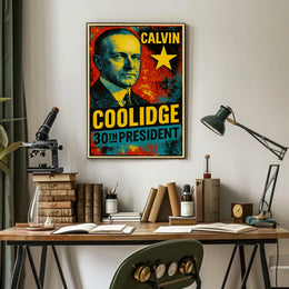 Calvin Coolidge 30th President of the United States Graffiti Pop Art Poster