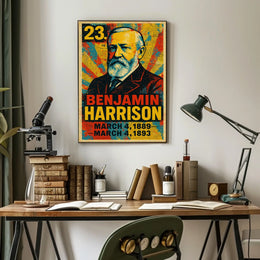 Benjamin Harrison 23rd President of the United States Street Art Mashup Poster