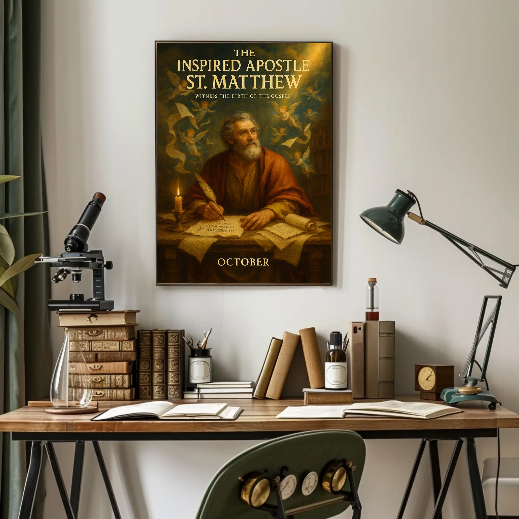 The Inspired Apostle St. Matthew Poster