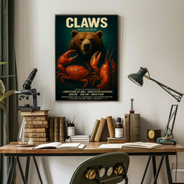 Claws Feel the Bite Vintage Poster Art PosterGoat