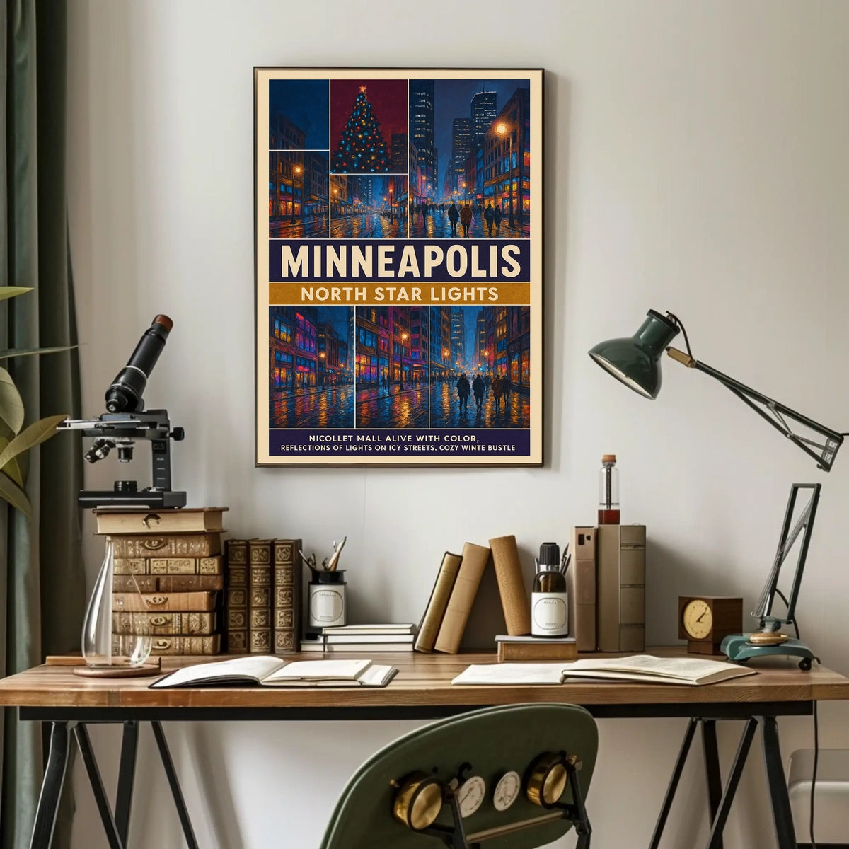 Minneapolis North Star Lights Poster