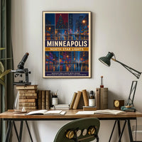 Minneapolis North Star Lights Poster