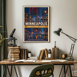 Minneapolis North Star Lights Poster