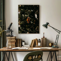 Festive Christmas Tree Art Featuring Warm Nostalgic Charm Poster