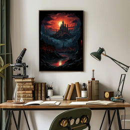 Enchanted Castle At Dusk Poster
