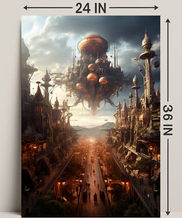 The Floating Cityscape Poster