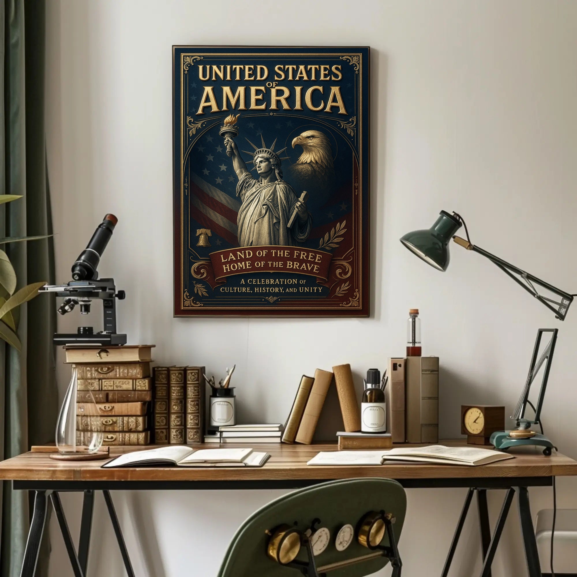 Land of the Free, Home of the Brave Poster PosterGoat
