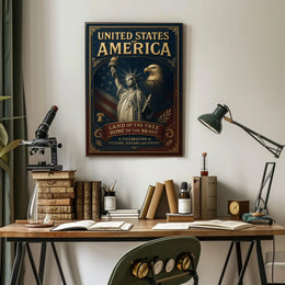 Land of the Free, Home of the Brave Poster PosterGoat