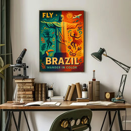 Brazilian Adventure Christ the Redeemer Travel Poster PosterGoat