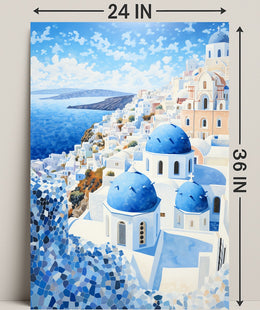 Santorini Serenity Poster