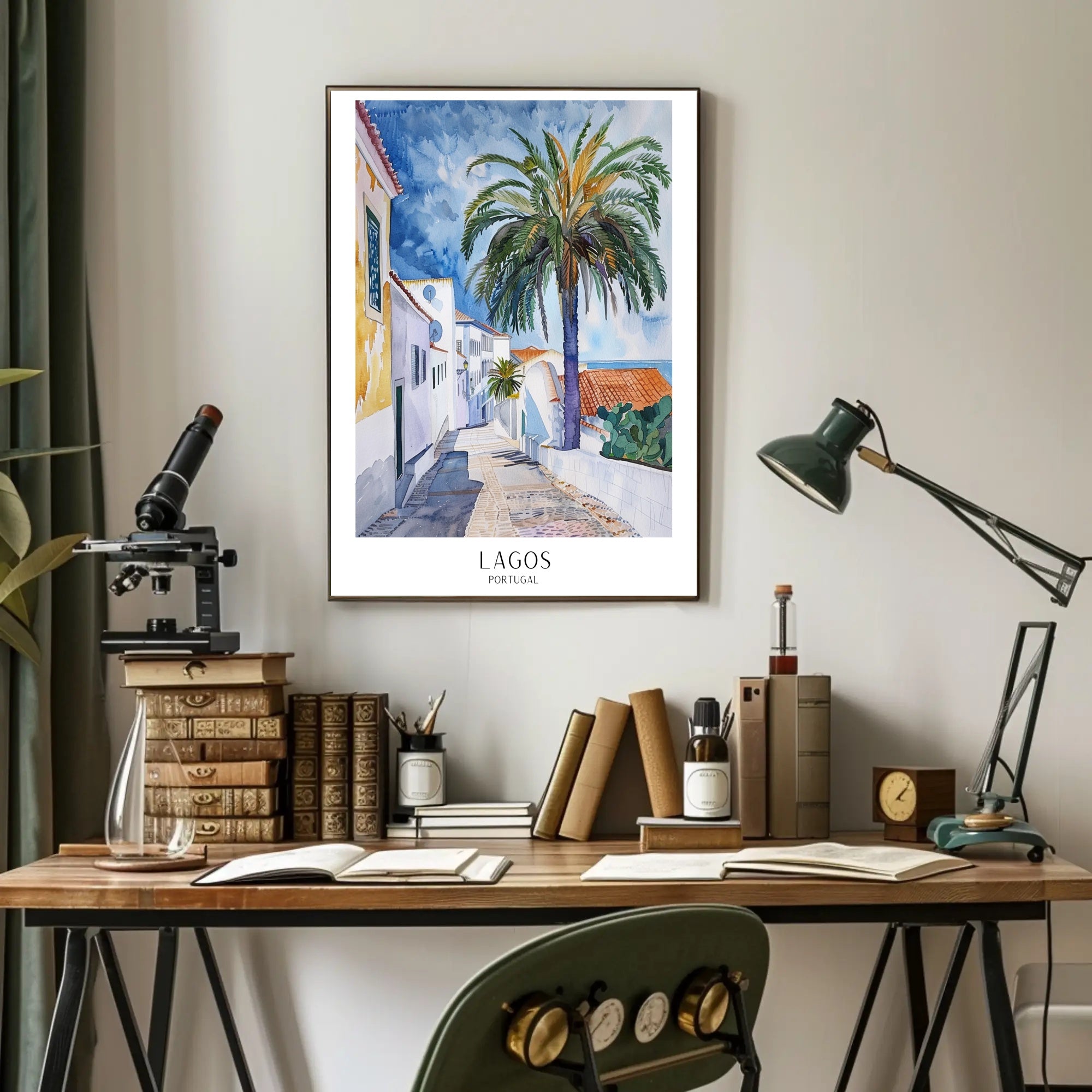 Lagos Portugal Street Scene Travel Poster PosterGoat