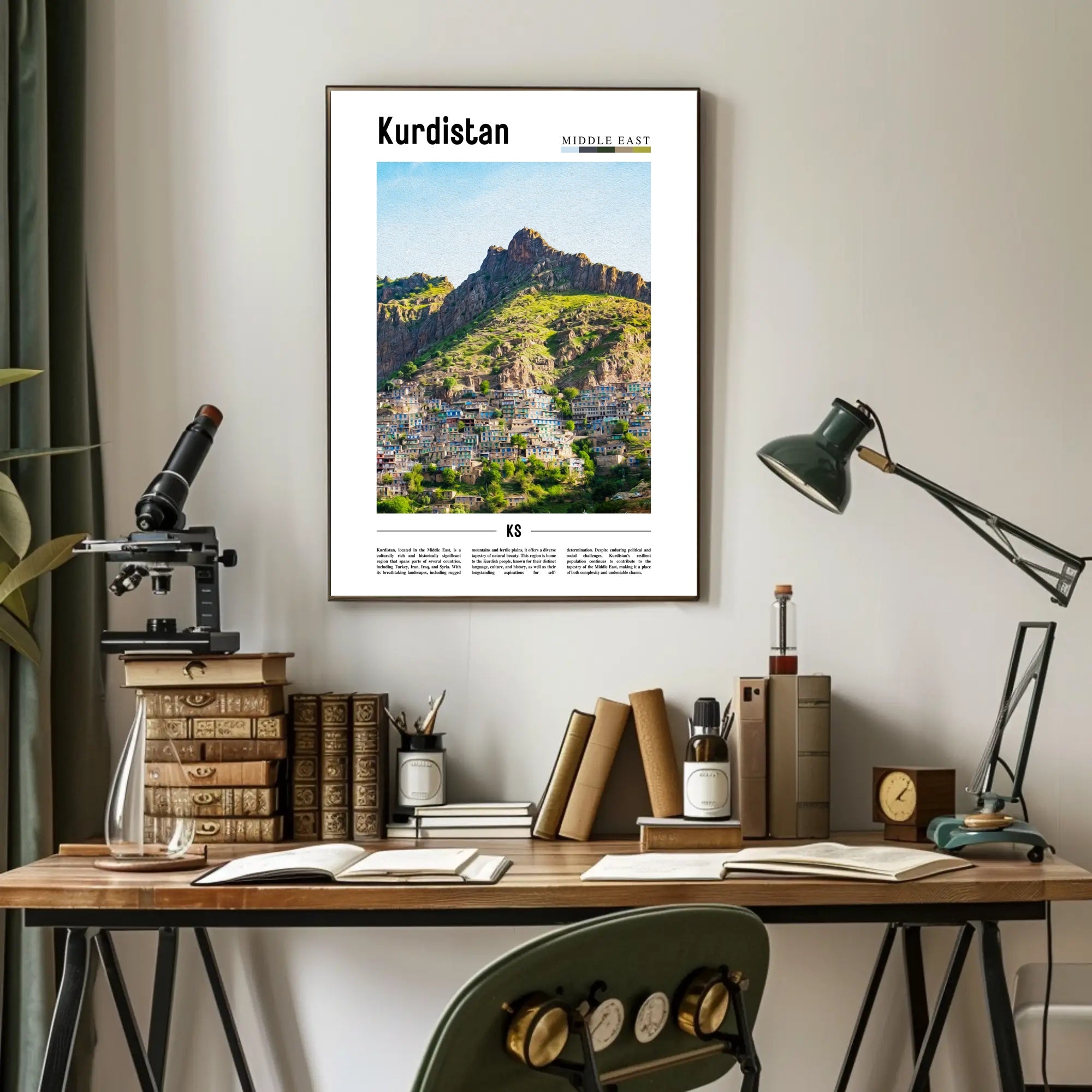 Kurdistan Mountain Landscape Cultural or Heritage Poster PosterGoat