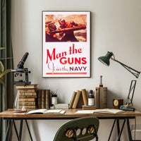 Navy Strength Propaganda: Vintage WWII Recruitment Poster