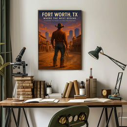 Fort Worth, Tx Where The West Begins Poster