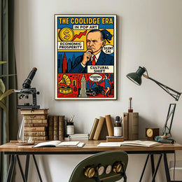 The Coolidge Era in Pop Art Poster PosterGoat