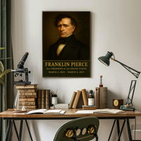 Franklin Pierce Portrait Historical Presidential Poster