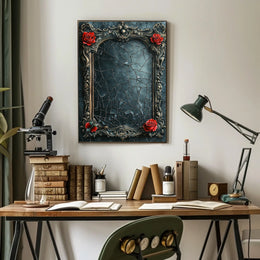 Ornate Elegance Baroque-Inspired Frame Cultural Heritage Poster