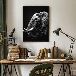 Majestic Elephant Illustration Poster