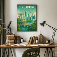 Singapore Skyline Poster
