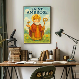 Saint Ambrose Cathedral Cityscape Portrait Wall Poster