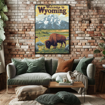 Welcome to Wyoming Vintage Poster