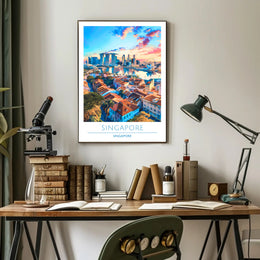 Singapore's Vibrant Cityscape Urban or Cityscape Poster