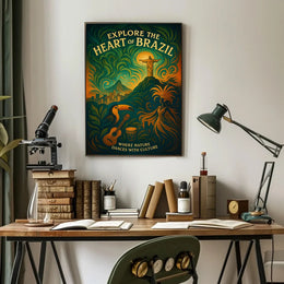 Brazilian Vibrance Travel Poster PosterGoat