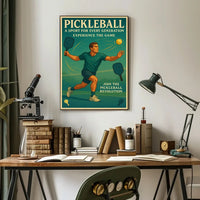 Pickleball Revolution Vintage Sports Poster PosterGoat