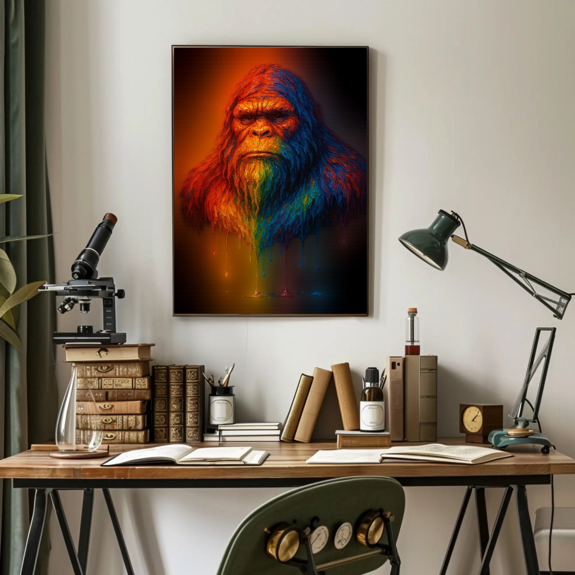 Vibrant Sasquatch Poster PosterGoat