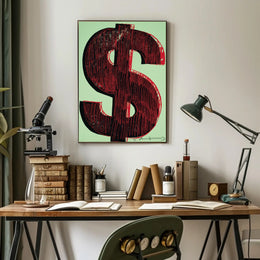 Dollar Sign Pop Art Poster Modern Graphic Print