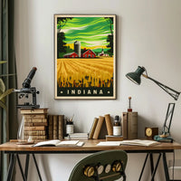 Indiana Farm Landscape Poster