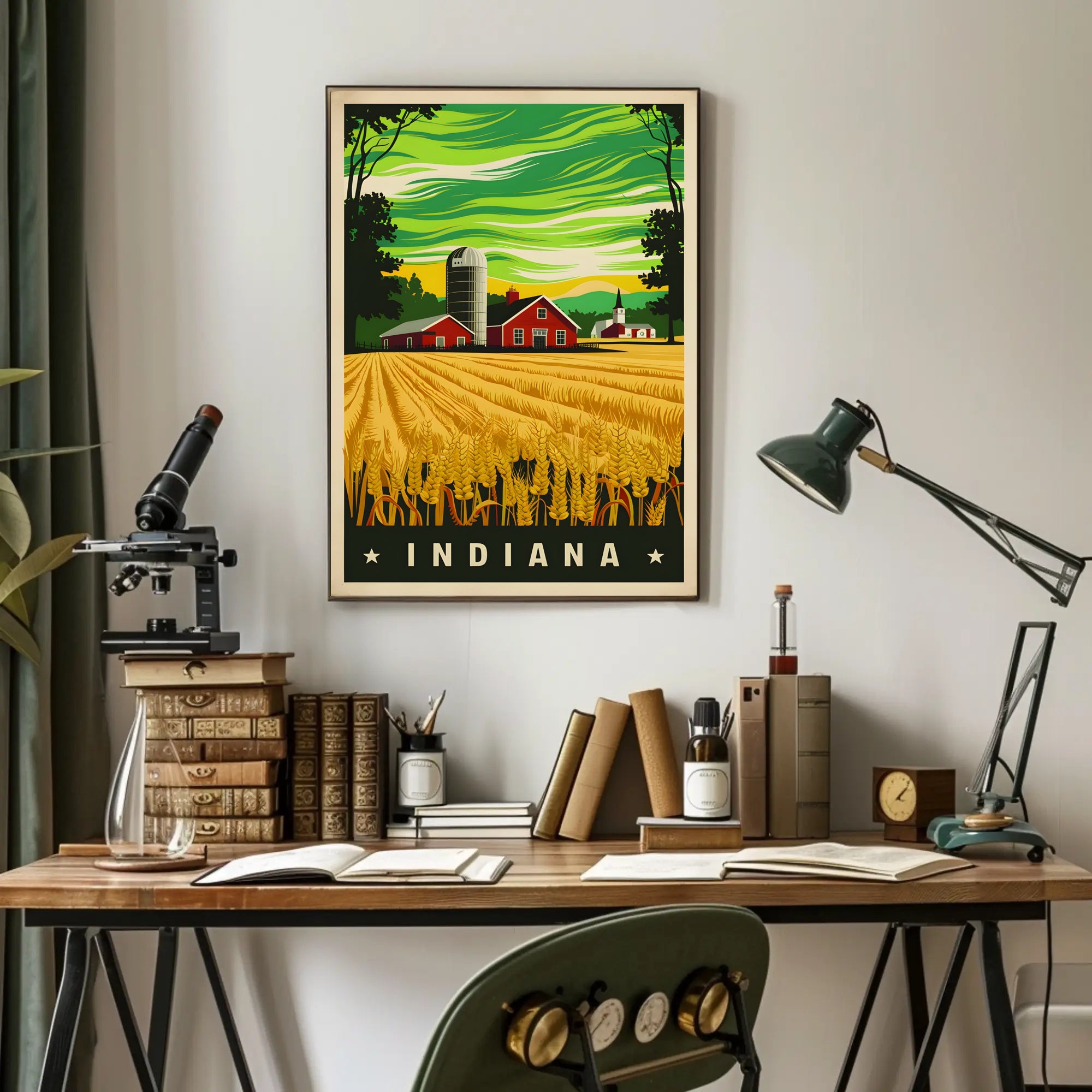Indiana Farm Landscape Poster