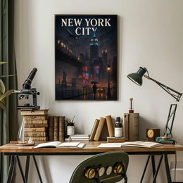 New York City Nightscape Poster
