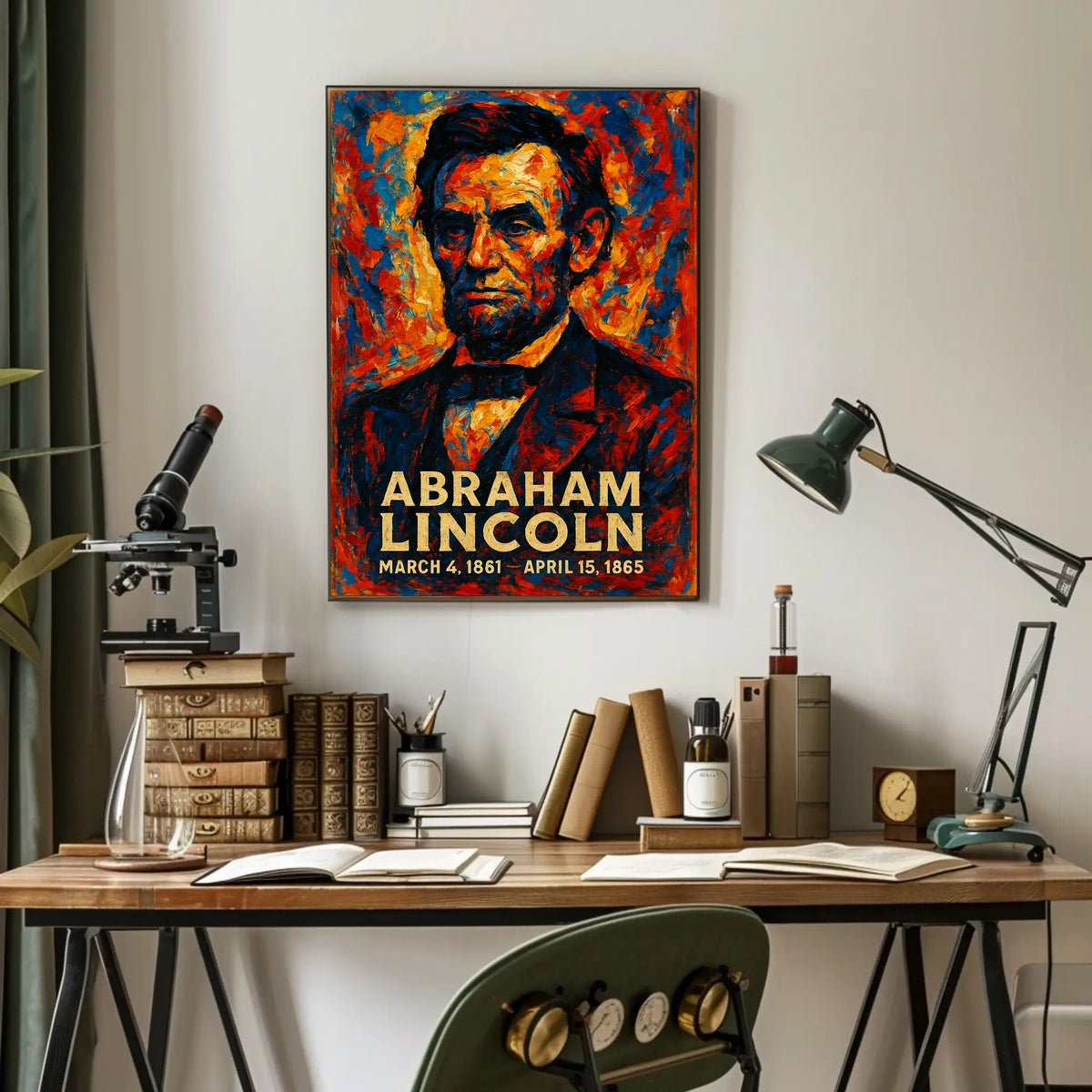 Abraham Lincoln 16th President of the United States Glitch Hop Art Poster