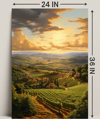 Golden Countryside Vista Poster