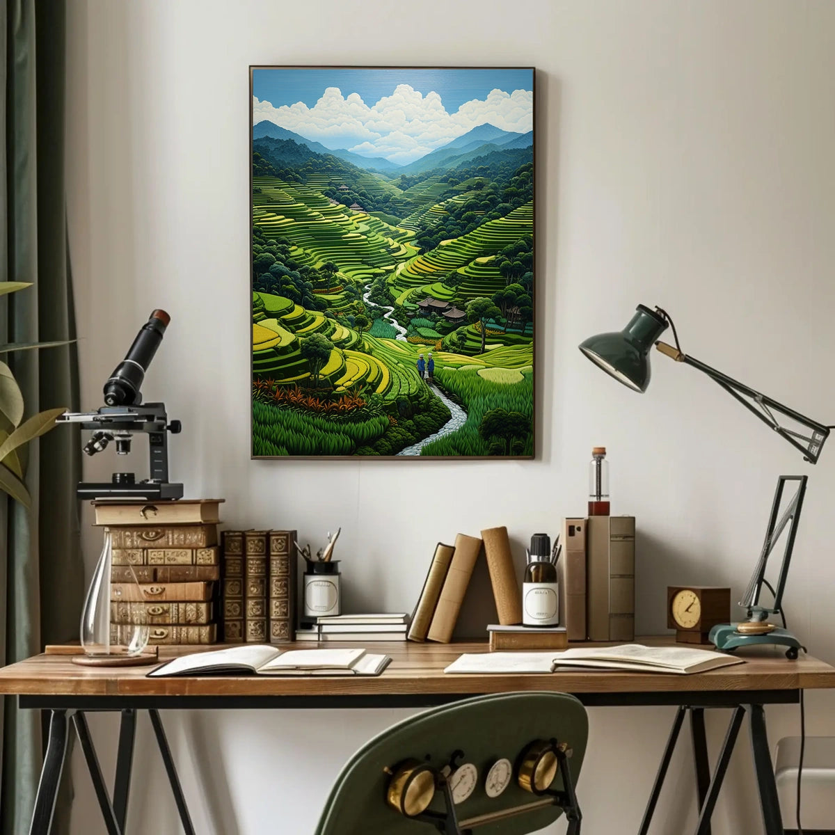 Serene Terraced Landscape Poster