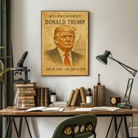 Donald Trump 47th President Vintage Collectible Poster