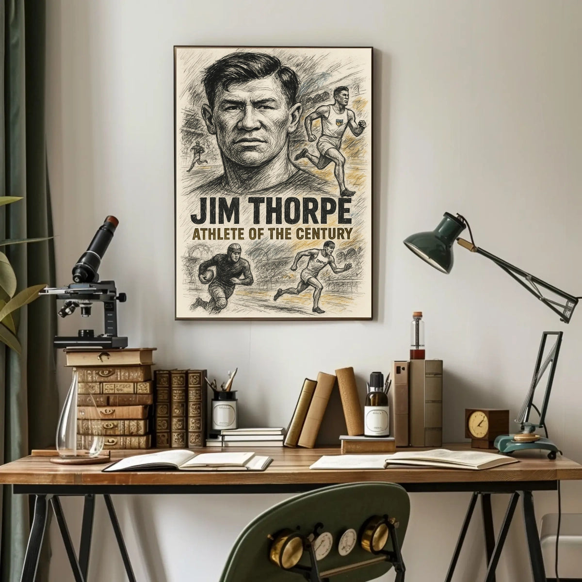 Jim Thorpe Legendary Athlete Poster
